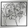 Wallity Kiss Me 1 Escultura de pared decorativa de metal negra